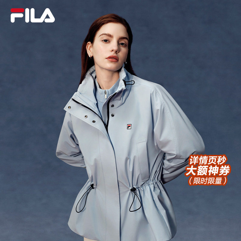 FILA 斐乐官方女士棉服2026春新款时尚休闲宽松收腰保暖立领外套