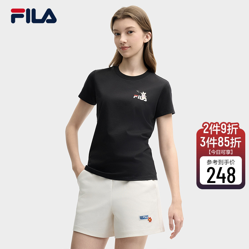 FILA斐乐女款t恤纯棉短袖女装