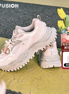 FILA FUSION斐乐潮牌女鞋BIANCO DX厚底潮鞋2026春季新款硬糖鞋DX
