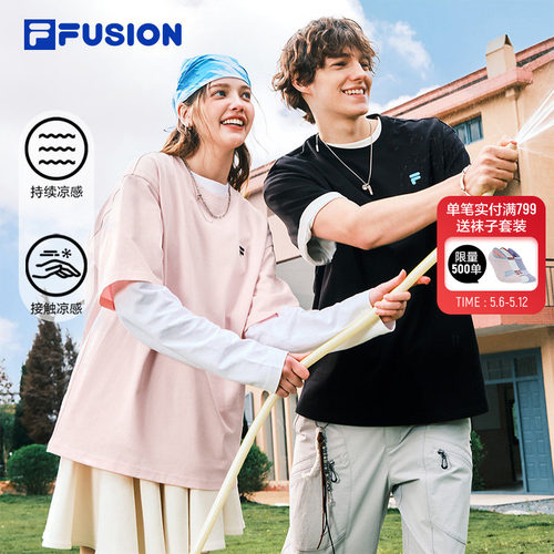 FILAFUSION斐乐中性针织短袖衫
