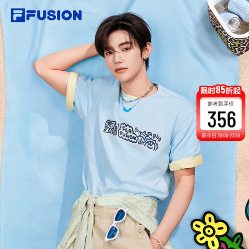 FILAFUSION斐乐中性针织短袖衫