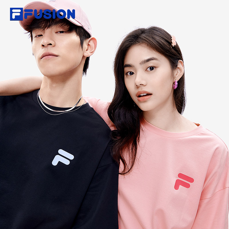 FILAFUSION斐乐潮牌情侣短袖t恤