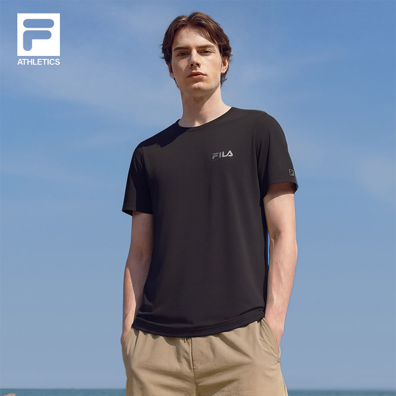 FILA速干衣斐乐运动短袖T恤男2026夏季新款户外冰丝健身跑步上衣