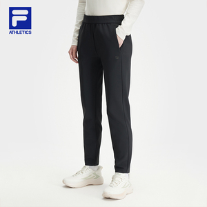 FILA 斐乐官方女士针织长裤冬季新款健身运动基础直口休闲裤