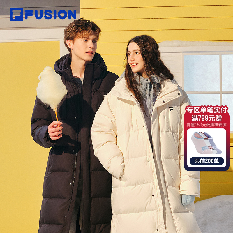 FILAFUSION斐乐情侣长羽绒服