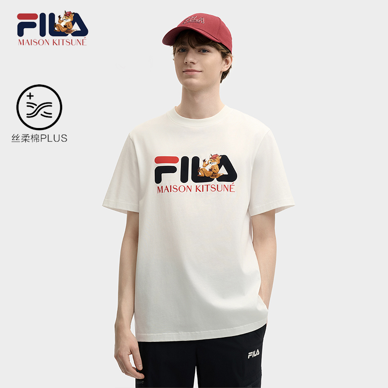 FILA斐乐小狐狸t恤男情侣短袖女