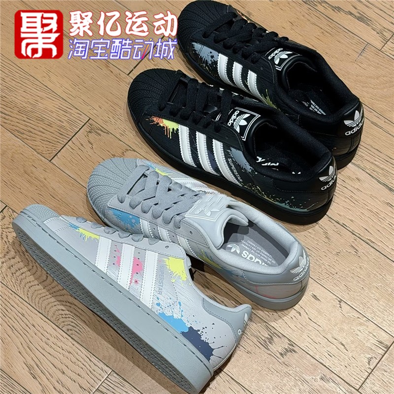 阿迪达斯三叶草贝壳头涂鸦板鞋