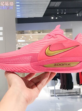 耐克2025秋季粉色男子气垫缓震耐磨实战运动训练篮球鞋IM9441-600