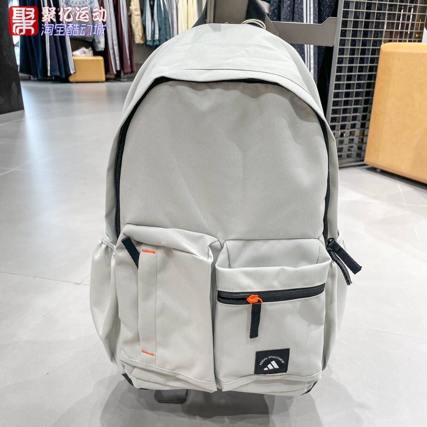 阿迪达斯男女包2025新款大容量便携多口袋运动双肩背包书包KC0257