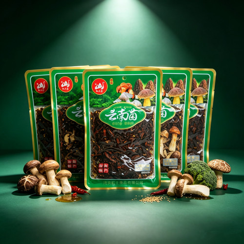 集裕云南野生云南菌120g袋装开胃下饭红土园特产松茸菌即食零食