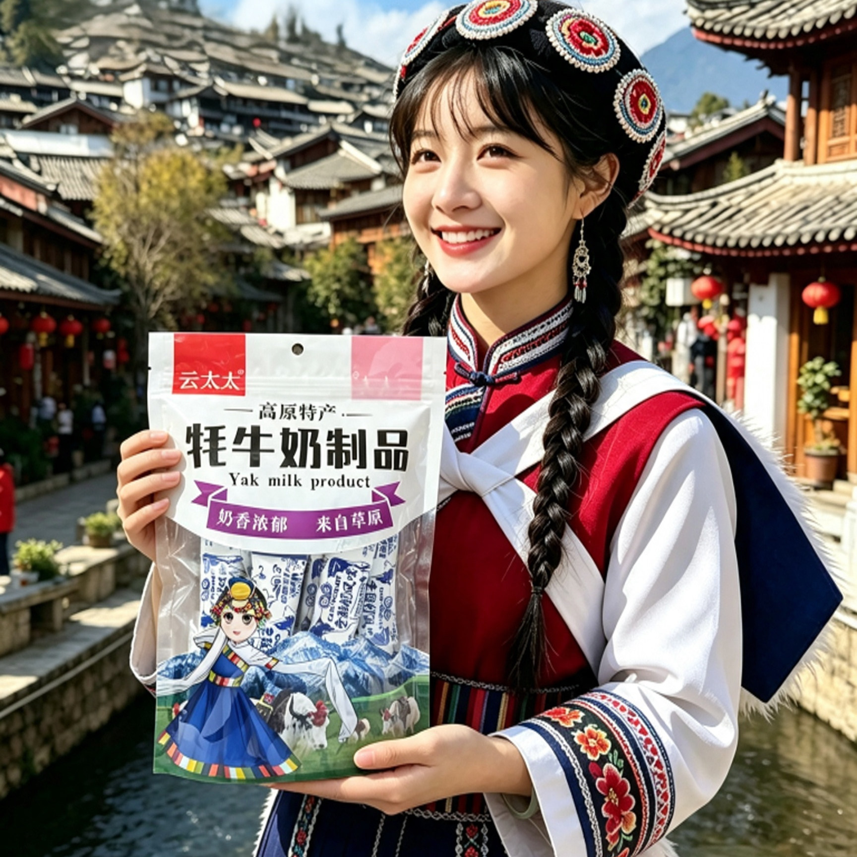 云南特产拉丝老酸奶牦牛奶糖风味长条软糖独立包装网红儿童零食奶