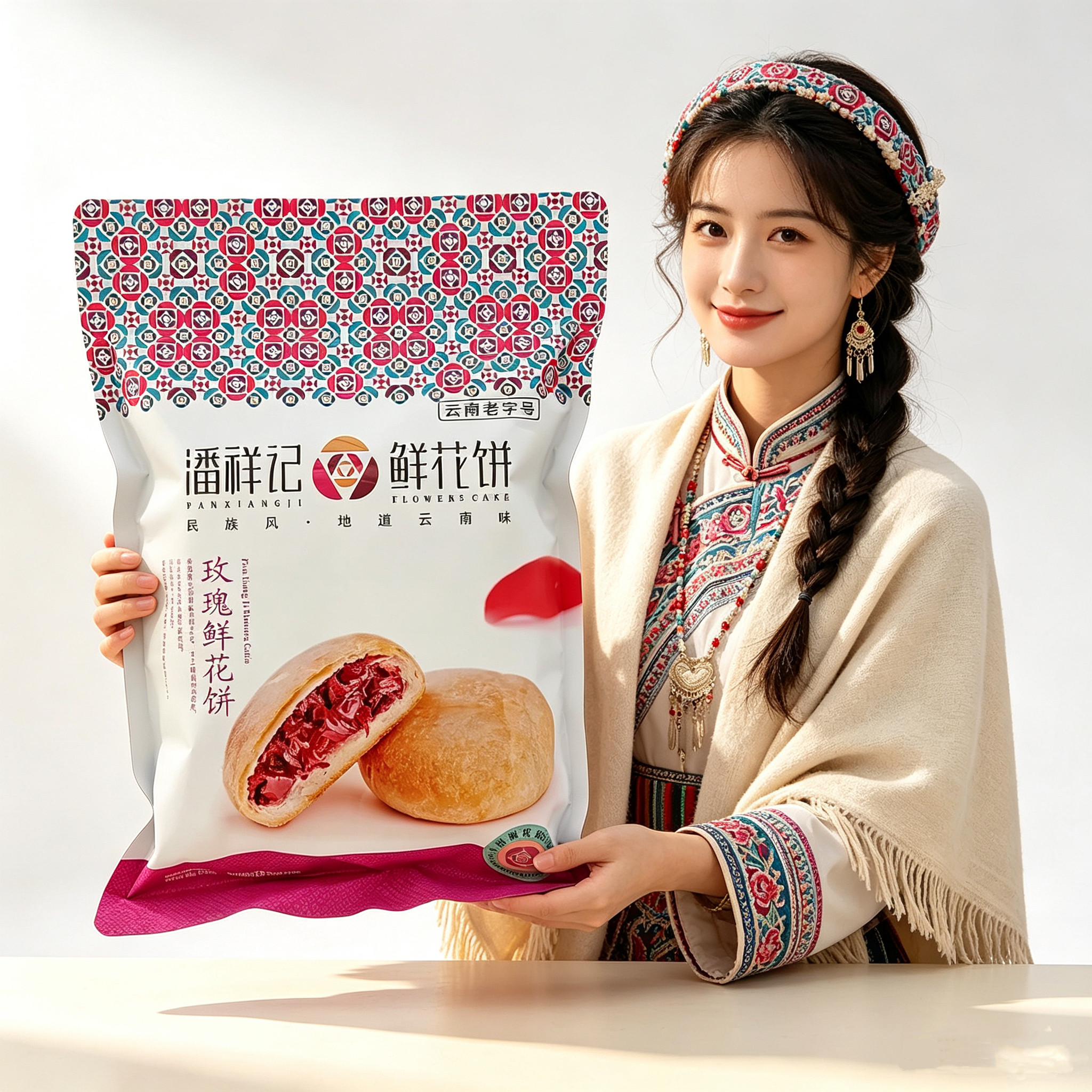 潘祥记玫瑰花饼云南特产点心面包