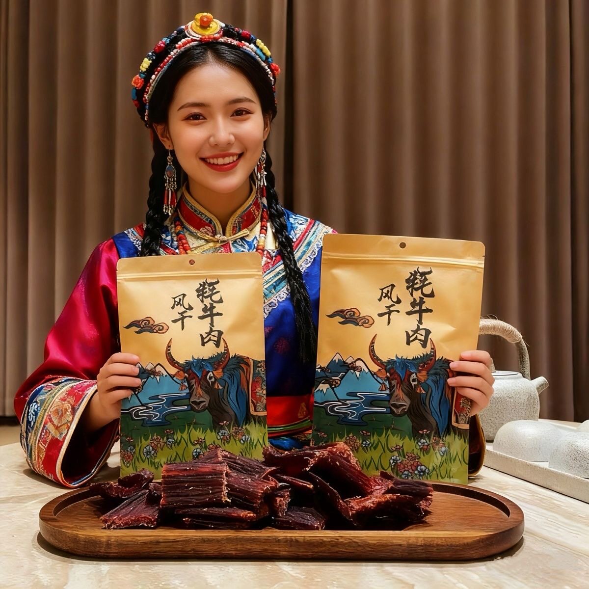 云南特产香格里拉牦牛肉干丽江五香辣高原蹄筋牛张飞平遥保真营养