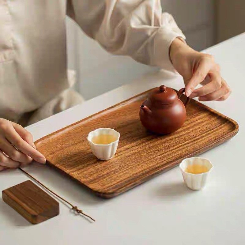 【清仓】木质创意托盘家用零食咖啡果盘茶杯日式木盘干泡茶盘托盘