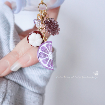 清透水果拉链扣品质手账本包挂件