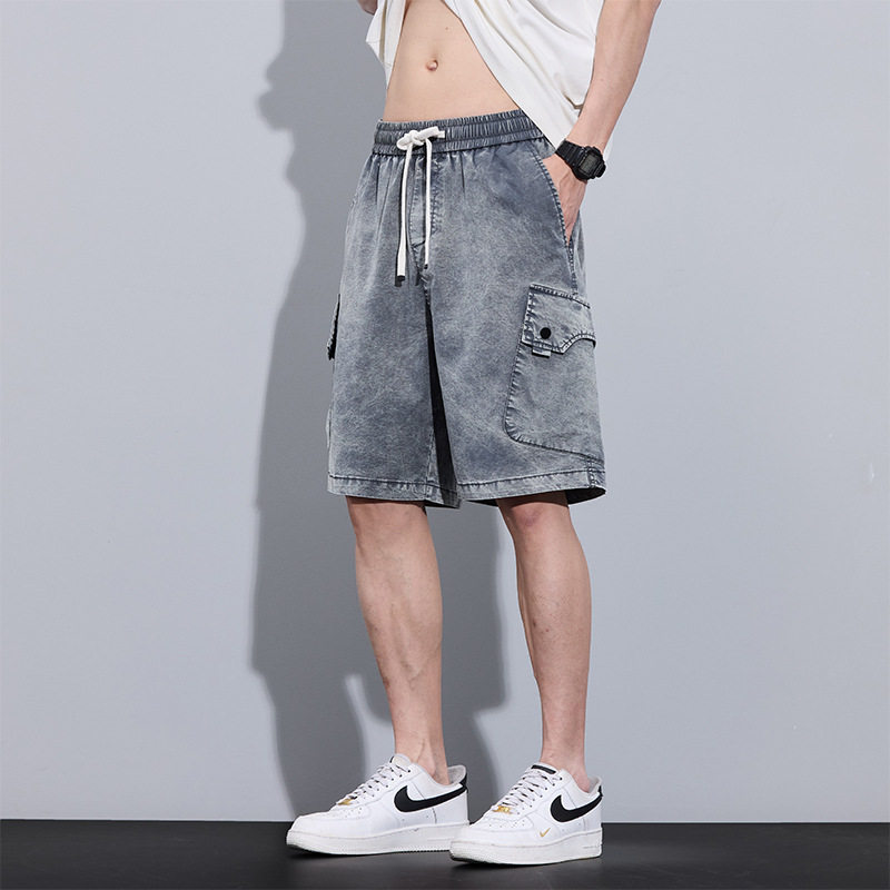 2026夏季新款牛仔短裤男款宽松百图片