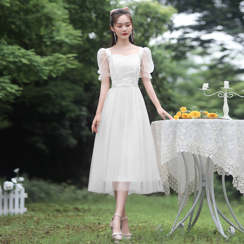  White, long, mid-length+XL  