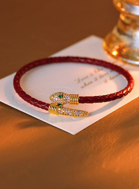 轻奢电镀蛇形可调节手镯网红同款气质手环手绳轻奢高级感手饰批发