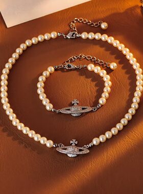 星球爆款珍珠项链轻奢小众高级感锁骨链女款2025新款批发代发