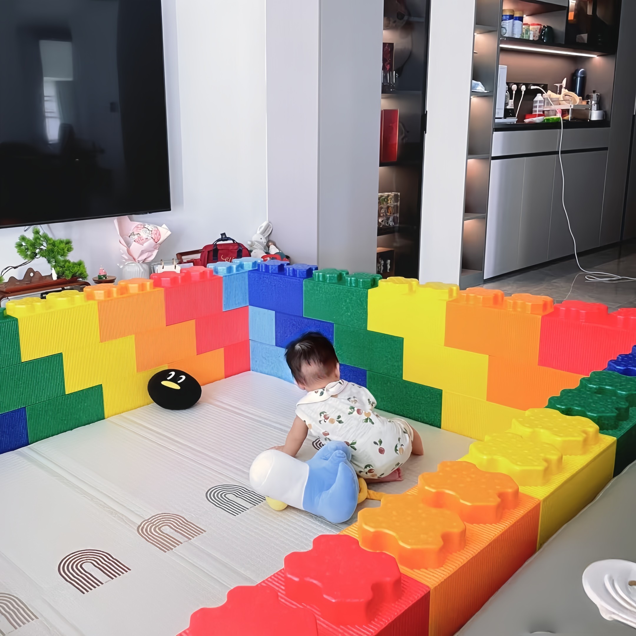 儿童家用epp泡沫积木砖块室内游乐场软体围栏幼儿园宝宝拼插玩具