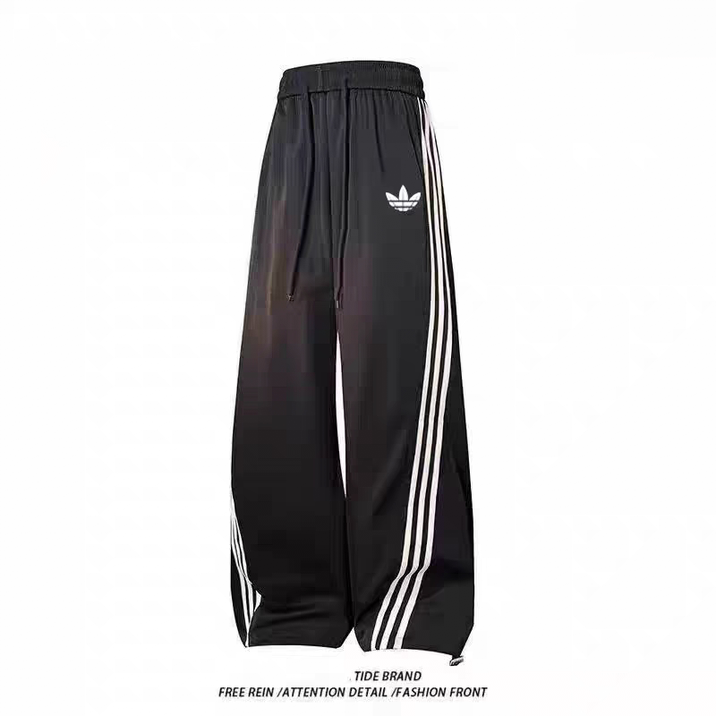 【一折专区】奥莱三条杠运动休闲长裤男女速干宽松直筒阔腿束脚裤