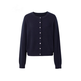 MM麦檬新品藏青针织开衫外套上衣商场同款25秋冬新款5G9133191