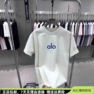 潮牌高街立體字母寬松短袖 T恤男女同款 ALO夏季 情侶裝 新款 代購