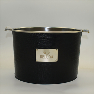 出口俄罗斯白鲸伏特加高档品牌鲟鱼不锈钢冰桶BELUGA香槟红酒啤酒