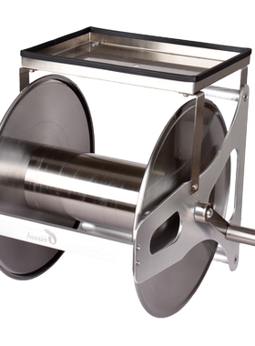 弘晨壁挂式不锈钢水管车 带置物架家用洗车浇花水枪套装 金属水管