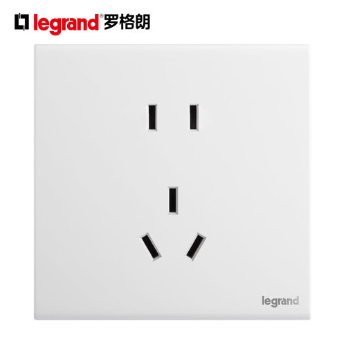 罗格朗开关面板明智五孔电源插座