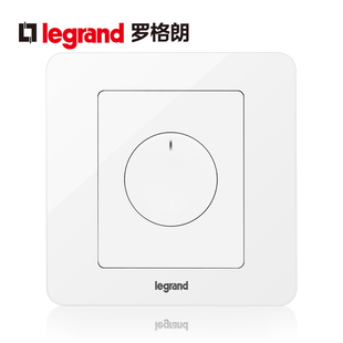 罗格朗开关插座面板逸典玉兰白120W按键延时开关两线带集控86型