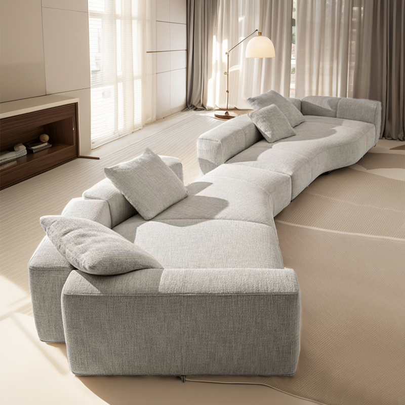 粤府意式极简风异形伊夫布艺沙发