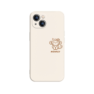 适用苹果17/16简约手机壳iPhone14情侣苹果15promax/13硅胶xsmax猴子12mini香蕉11新款8p7全包xsxr高级感创意