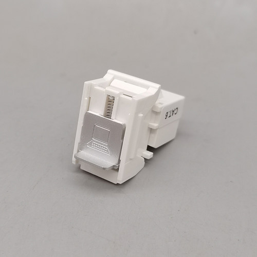 银灰色CAT6六类千兆网络模块六类模块带门六类信息RJ45六类网络