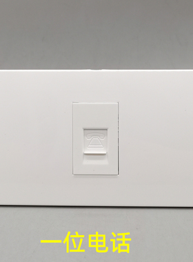 120型一位电话带门单口语音CAT3信息4芯2芯RJ11面板电话免打模块