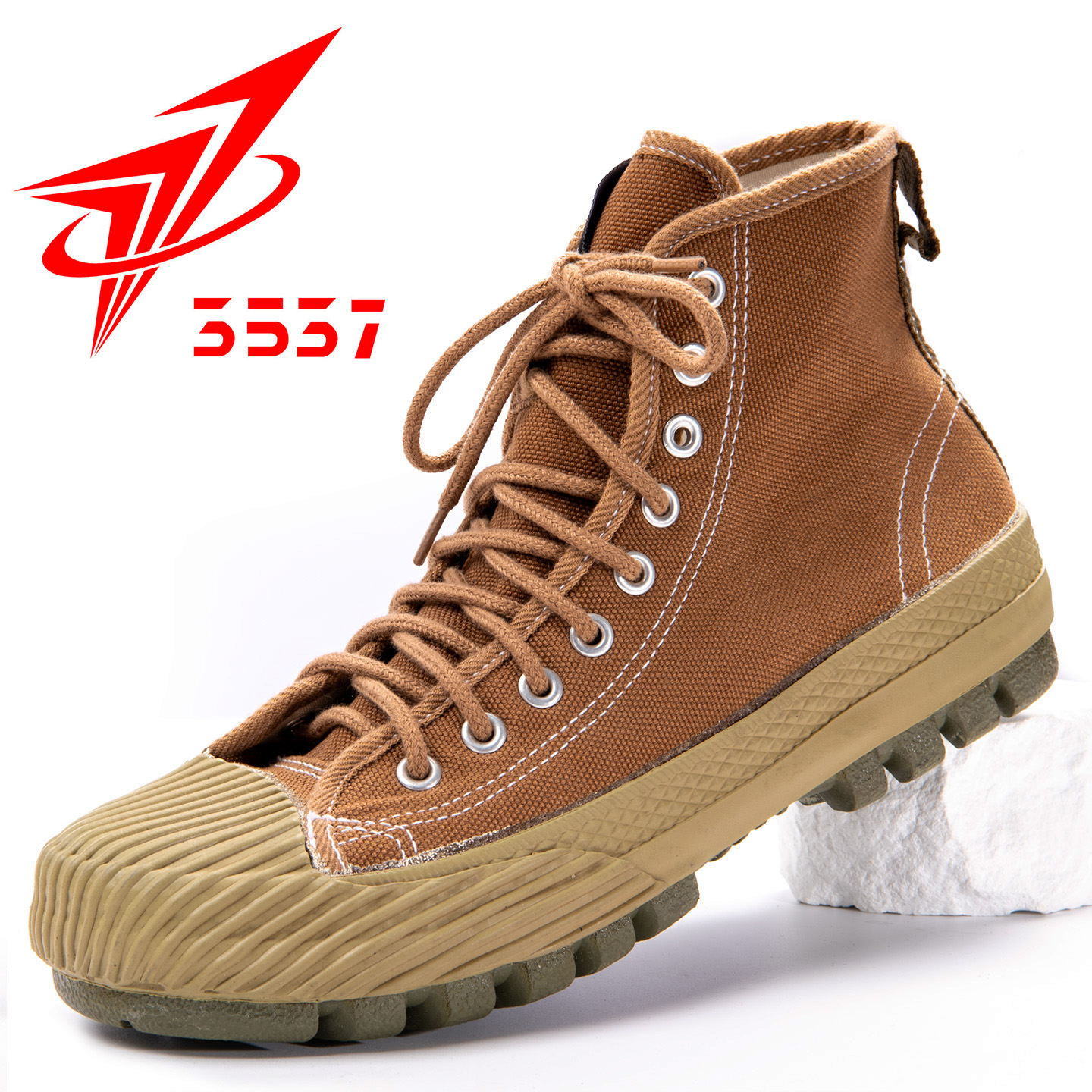 正品3537解放鞋男高帮作训鞋黑色耐磨劳保胶鞋户外登山训练帆布鞋