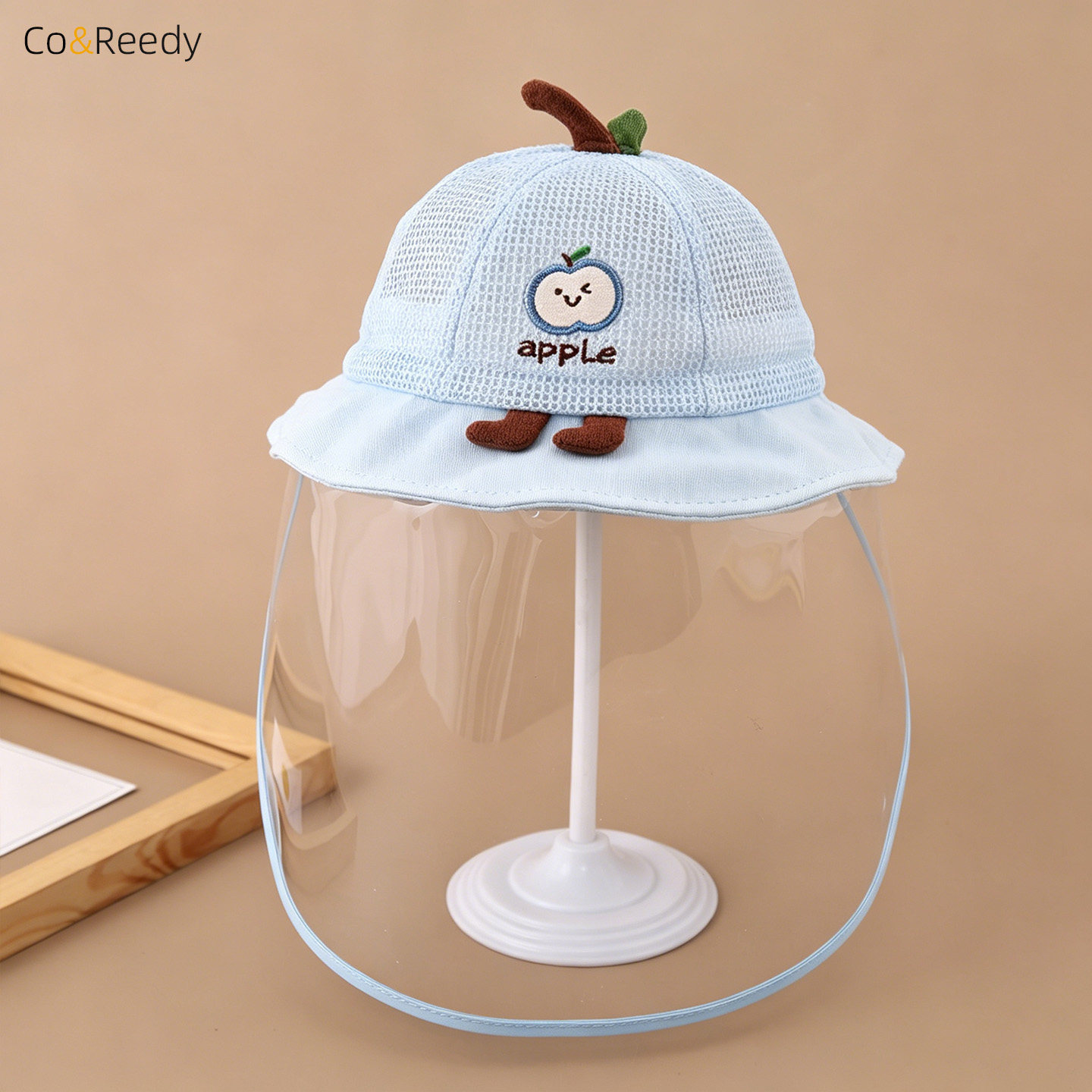 婴儿防飞沫面罩夏季护脸防护帽