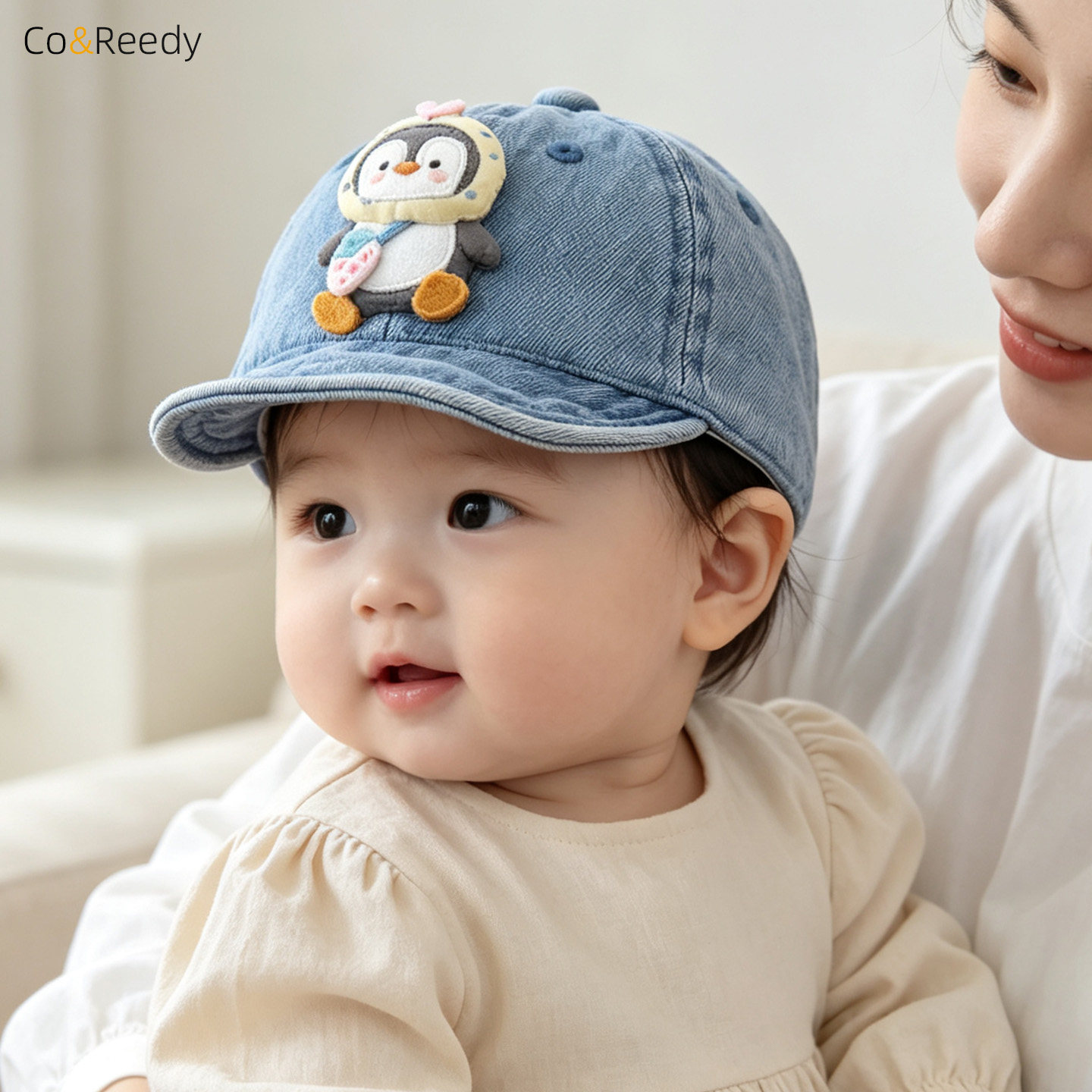 婴幼儿牛仔卡通防晒遮阳鸭舌帽