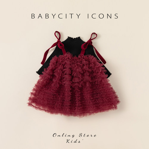 贝贝城纯色网纱蓬蓬裙