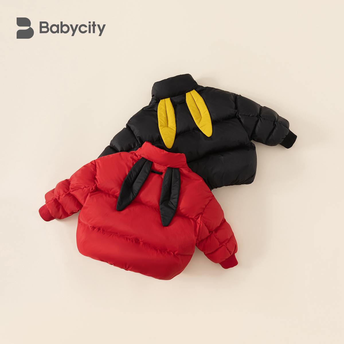 贝贝城立领纯色羽绒服