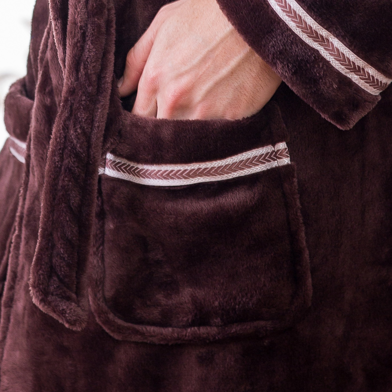 Peignoir Moyen-âge Solide café nuisette - Ref 602144 Image 5