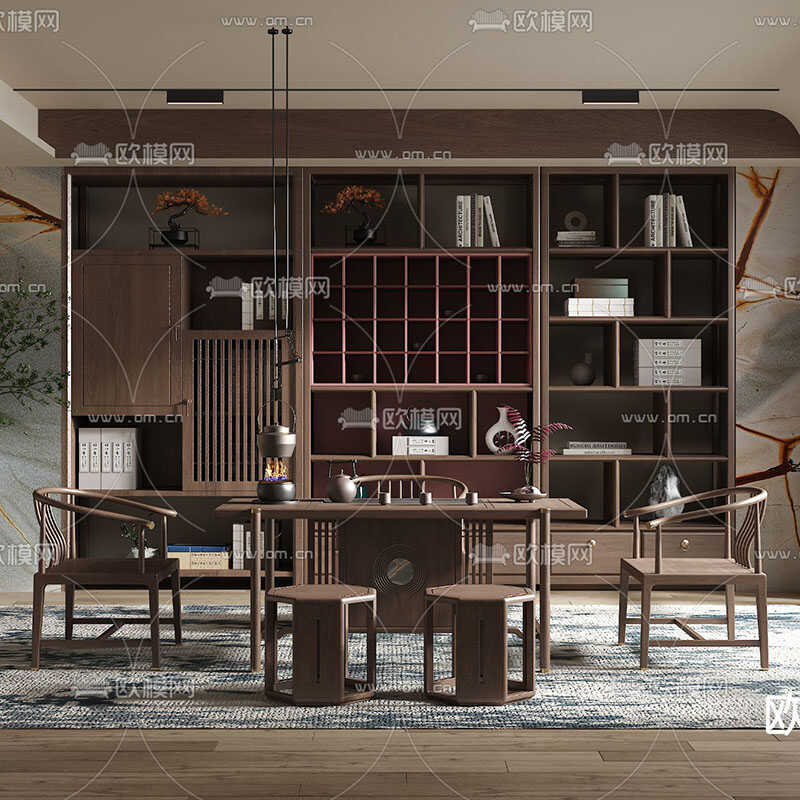 木林世家条案新中式阳光房泡茶台