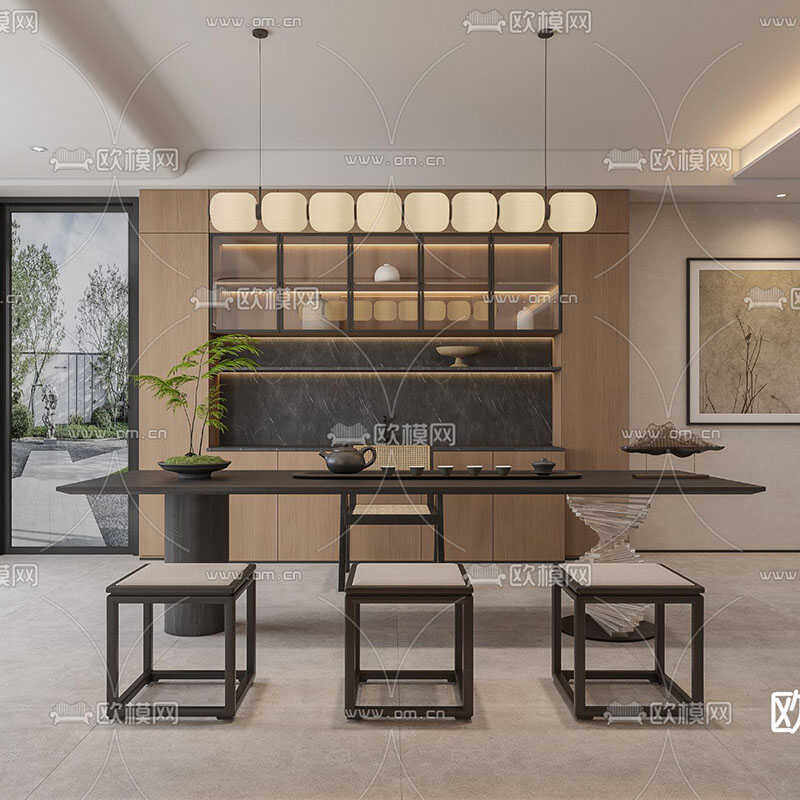 木林世家新中式茶空间民宿茶台