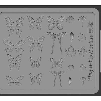 新款美甲蝴蝶模具超大薄硅胶仿真