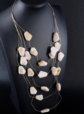 多巴胺彩色海边度假风毛衣链挂件