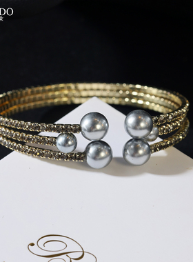 新款正圆强光贝珠手链手镯首饰礼