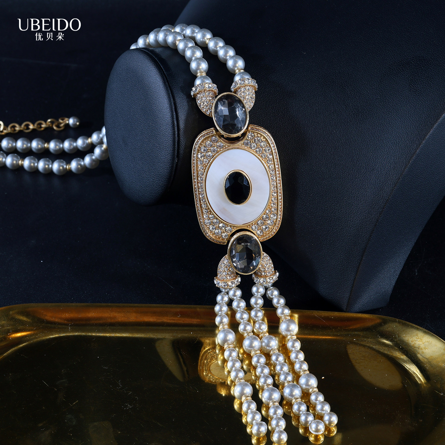 优贝朵新款复古优雅珍珠项链气质百搭法式莱茵石水晶流苏毛衣挂链,饰品/流行首饰/时尚饰品新,项链,淘宝优惠券,粉丝福利购,淘宝优惠卷
