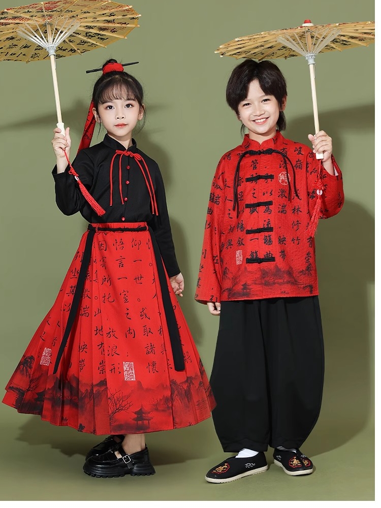 男女童马面裙儿童马面裙合唱服儿童国学服儿童马面裙女童马面裙