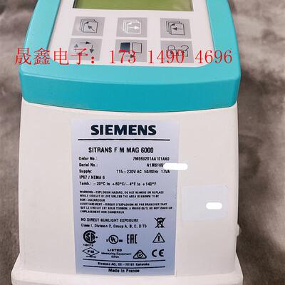 SIMENS流量计mag6000 7me6920-1AA10-1A【询价产品】