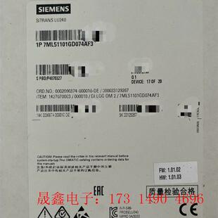 1GD07 SIMENS超声波液位计 LU240 7ML5110 询价产品